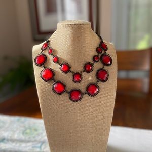 Statement Ruby Fashion Necklace